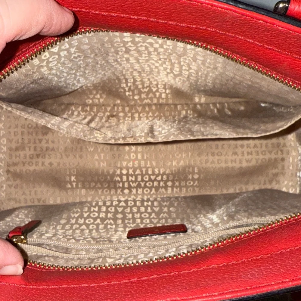 Kate Spade Red Leather Lana Satchel - Picture 9 of 14